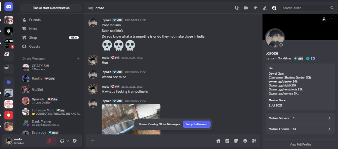 roze12 trampoline india DM